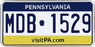 PA license plate MDB1529