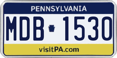 PA license plate MDB1530