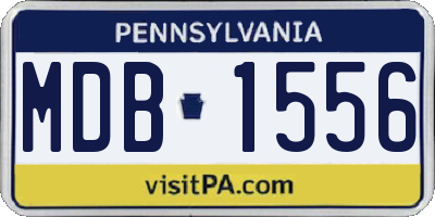 PA license plate MDB1556