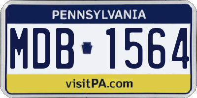 PA license plate MDB1564