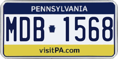 PA license plate MDB1568