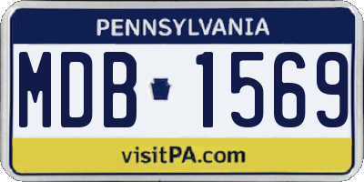 PA license plate MDB1569