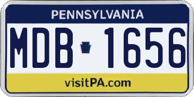 PA license plate MDB1656