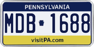 PA license plate MDB1688
