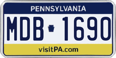 PA license plate MDB1690