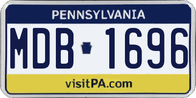 PA license plate MDB1696