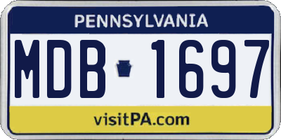 PA license plate MDB1697