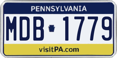 PA license plate MDB1779