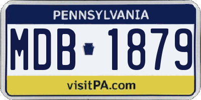 PA license plate MDB1879