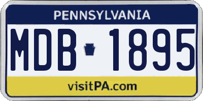 PA license plate MDB1895