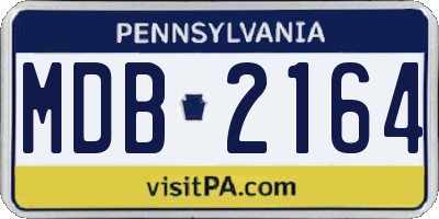 PA license plate MDB2164