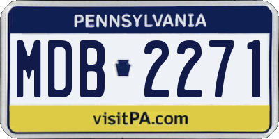 PA license plate MDB2271