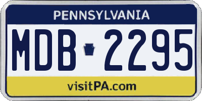 PA license plate MDB2295
