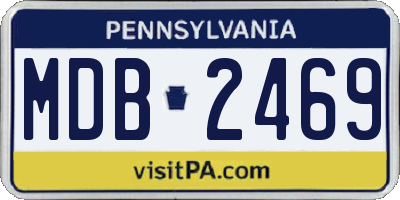 PA license plate MDB2469
