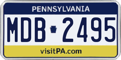 PA license plate MDB2495