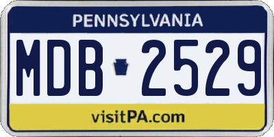 PA license plate MDB2529