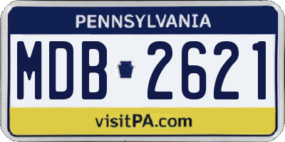 PA license plate MDB2621