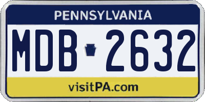 PA license plate MDB2632