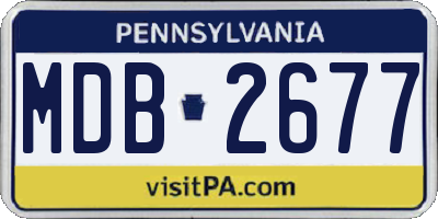 PA license plate MDB2677
