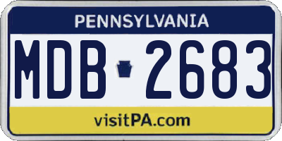 PA license plate MDB2683