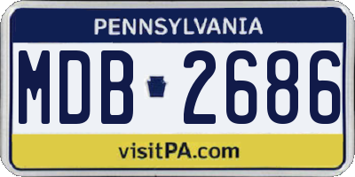 PA license plate MDB2686