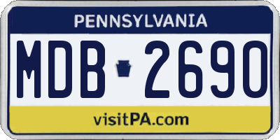 PA license plate MDB2690