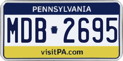 PA license plate MDB2695