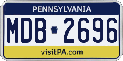 PA license plate MDB2696