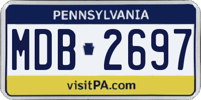 PA license plate MDB2697