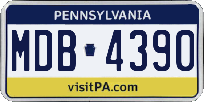 PA license plate MDB4390