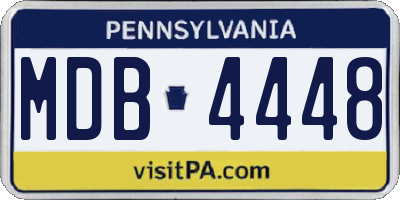 PA license plate MDB4448