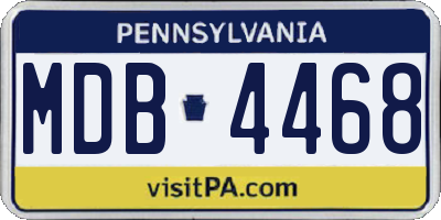 PA license plate MDB4468