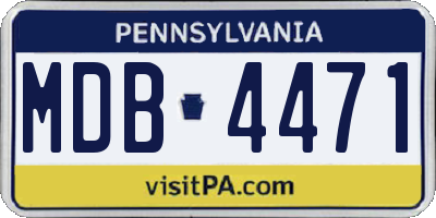 PA license plate MDB4471