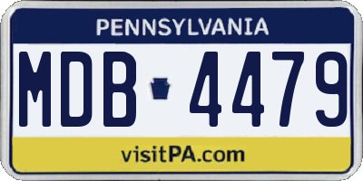 PA license plate MDB4479