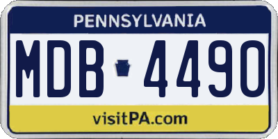 PA license plate MDB4490