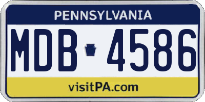 PA license plate MDB4586