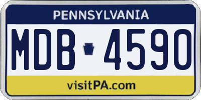 PA license plate MDB4590