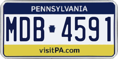 PA license plate MDB4591