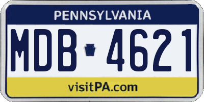 PA license plate MDB4621