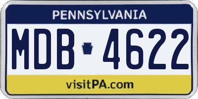 PA license plate MDB4622