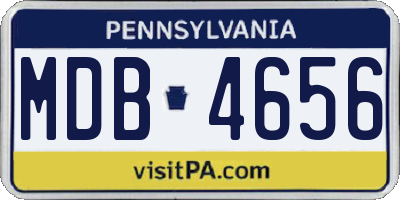 PA license plate MDB4656