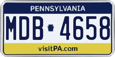 PA license plate MDB4658