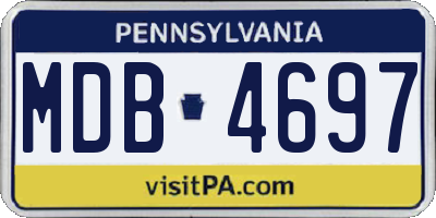 PA license plate MDB4697