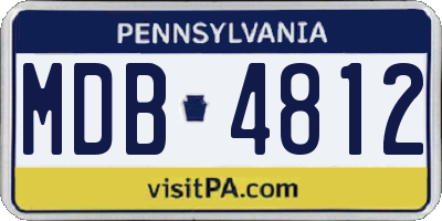 PA license plate MDB4812