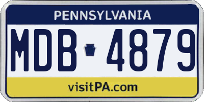 PA license plate MDB4879