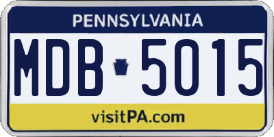 PA license plate MDB5015