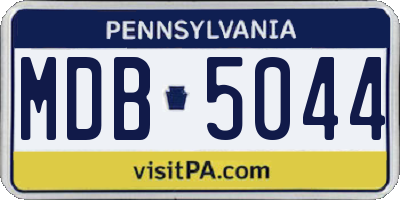 PA license plate MDB5044