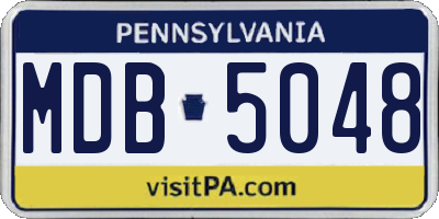 PA license plate MDB5048