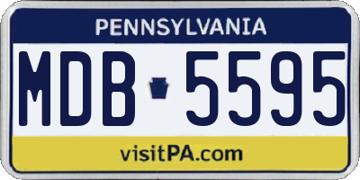 PA license plate MDB5595
