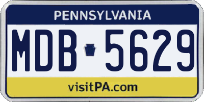 PA license plate MDB5629
